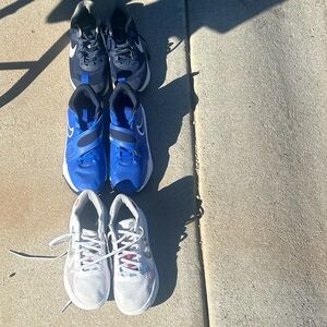 Nike Kids Sneakers in White, Red, and Blue